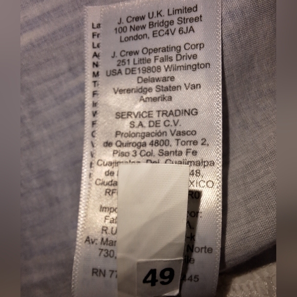 A Re-Imagined by J.Crew blue and white striped Midi dress with a tie strap. - Picture 2 of 8